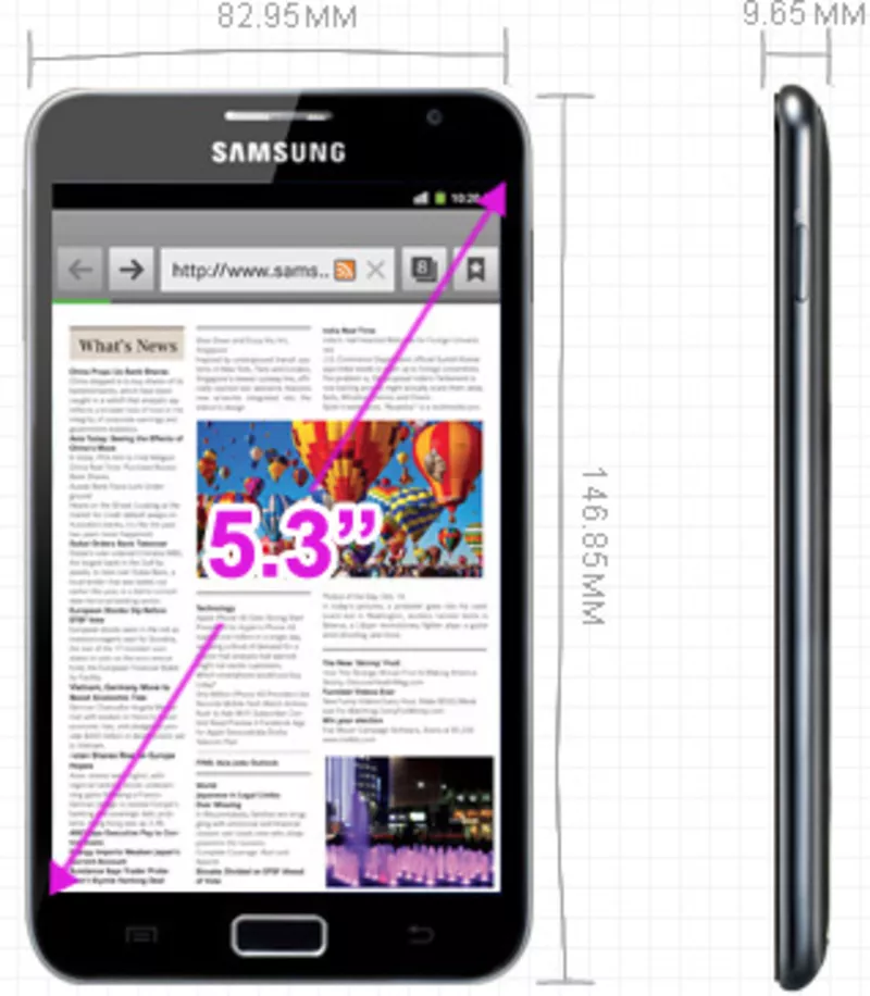 Продам или обмен.Samsung Galaxy Note GT N7000 16Gb  3